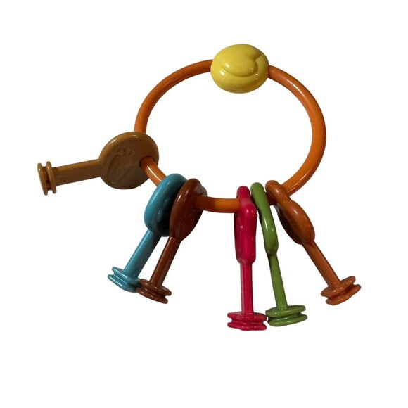 Colorful Baby Toy Bundle With Train Car Rattle & Pull-Along Dog - Picture 4 of 6